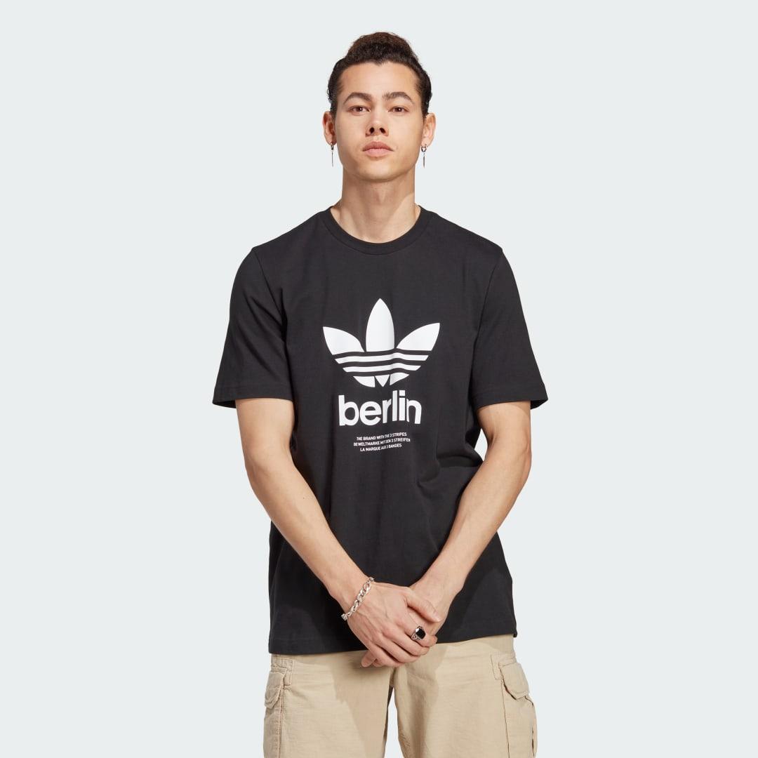 adidas Icone Berlin City Originals T shirt in Black for Men Lyst UK