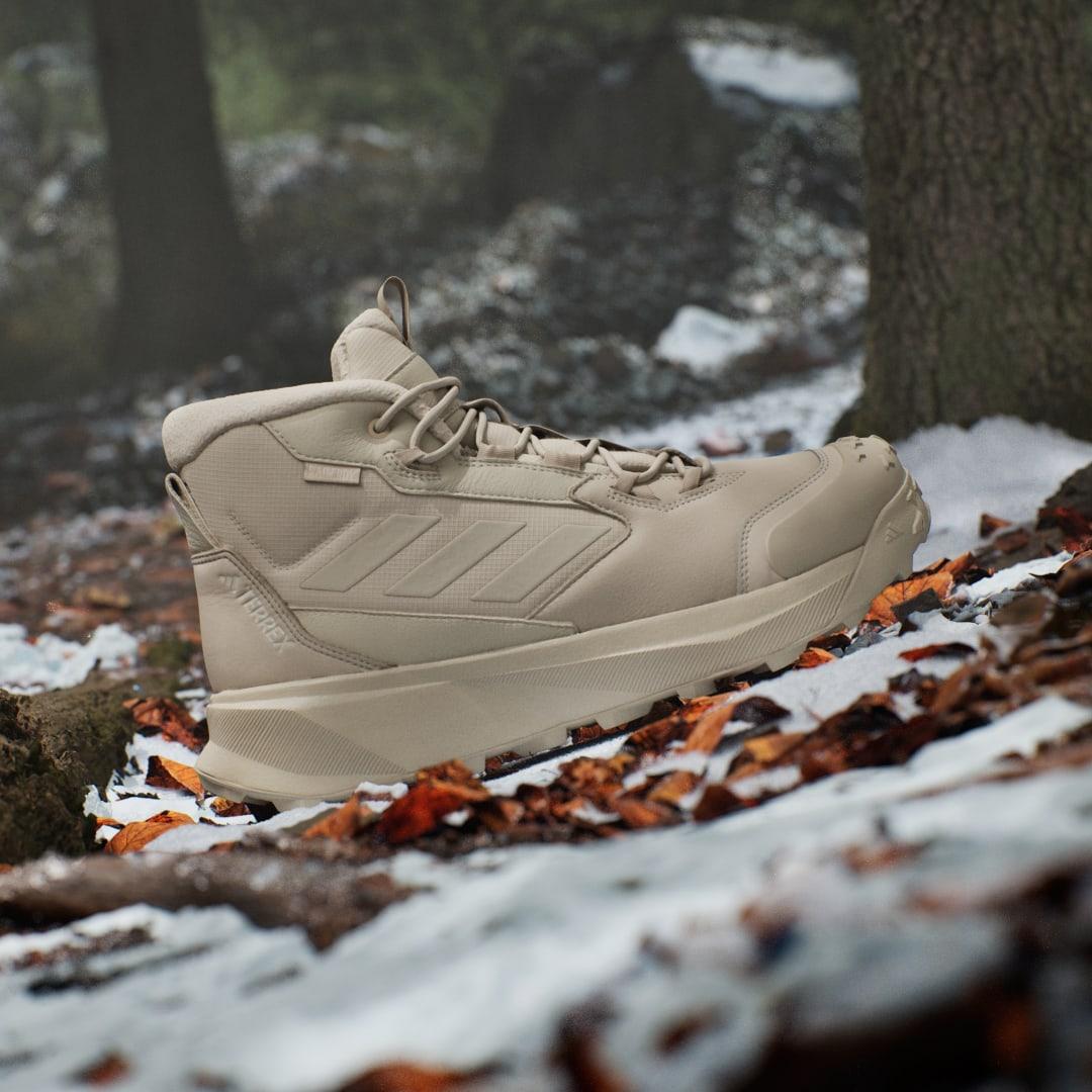 adidas Terrex Winter Leather Mid Cut Rain.Rdy Cold.Rdy Boots in Natural |  Lyst UK