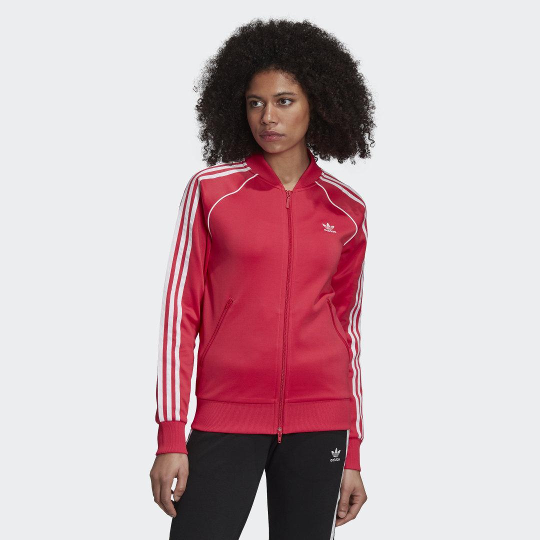 adidas Katoen Primeblue Sst Trainingsjack in het Roze - Lyst