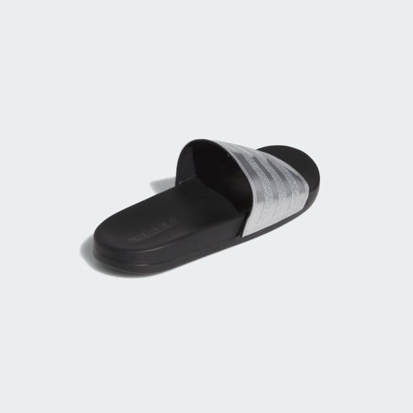 adilette comfort slides silver metallic