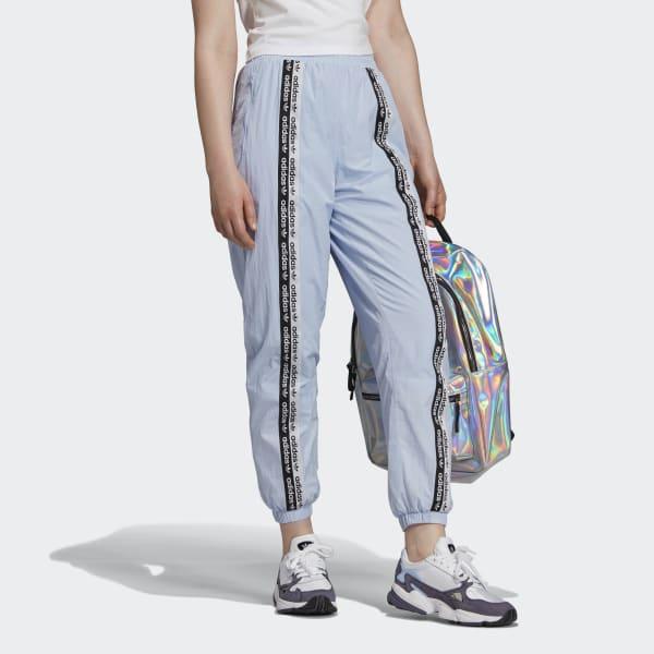 adidas originals ryv taping high waist jogger in periwinkle blue