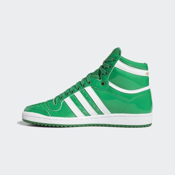 adidas Lace Top Ten Hi Shoes in Green 