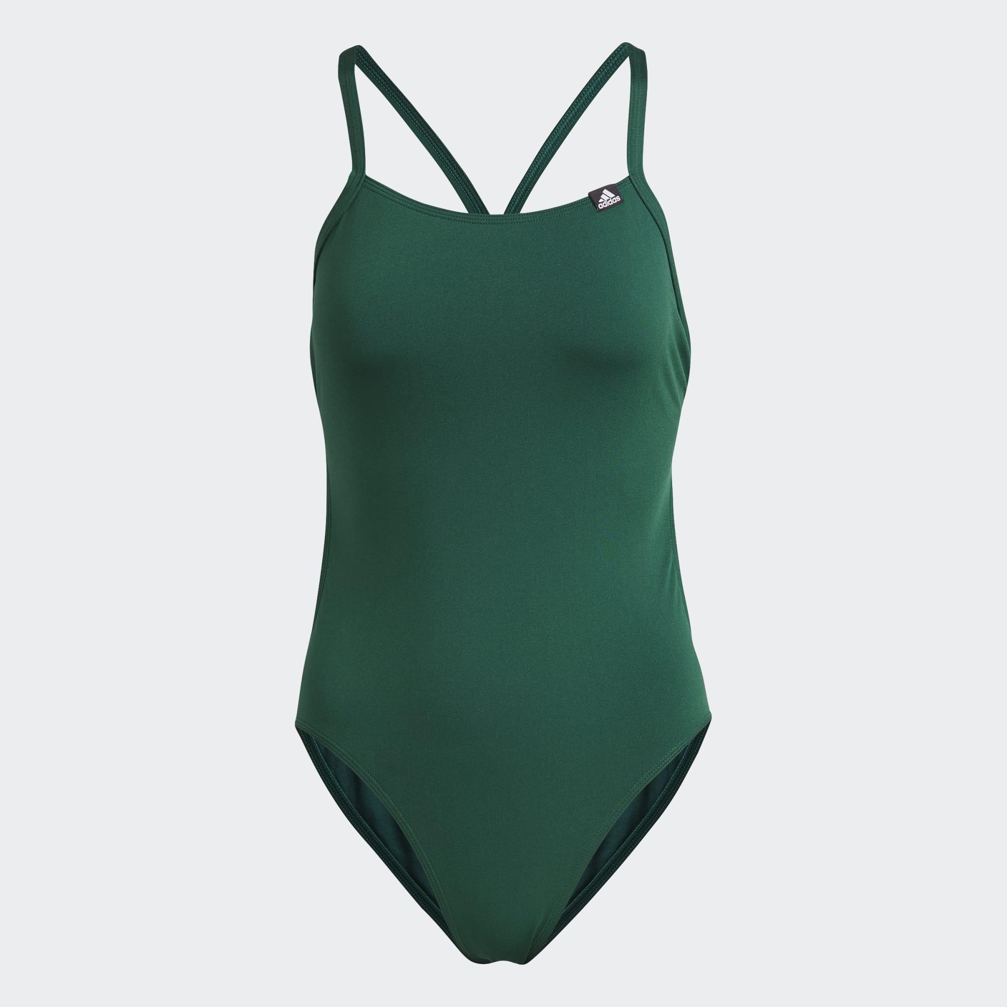 adidas sports performance solid swimsuit green