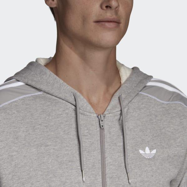 adidas Cotton Radkin Hoodie in Grey (Gray) for Men - Lyst