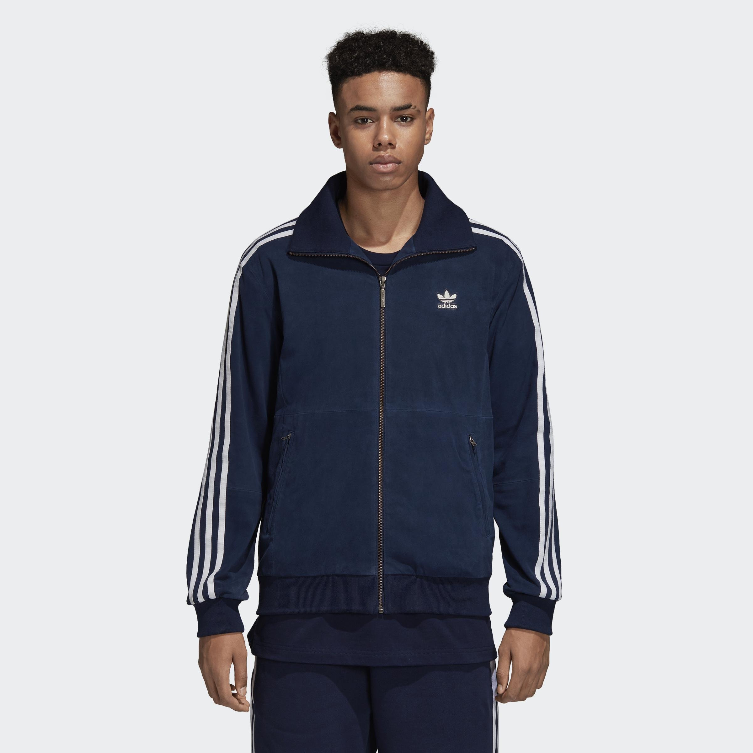 adidas Suede Track Track Top in Blue for Men | Lyst UK
