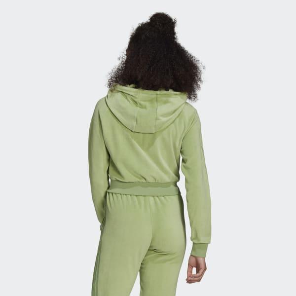 loungewear adidas full zip hoodie chalk green