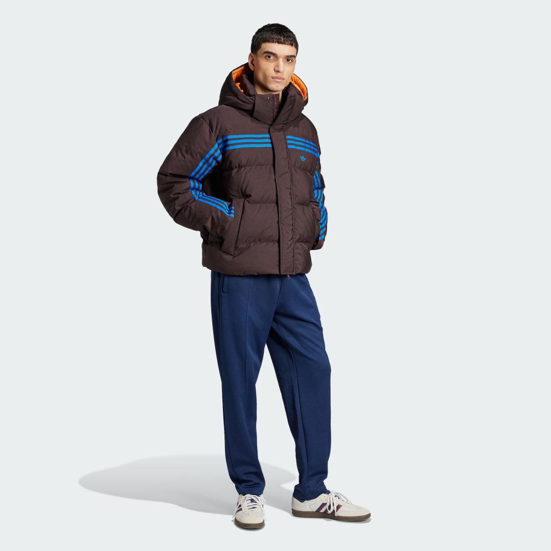 70s〜 adidas puffer blue coat soccer adidas Adicolor 70s Monogram Puffer Jacket - Blue | adidas