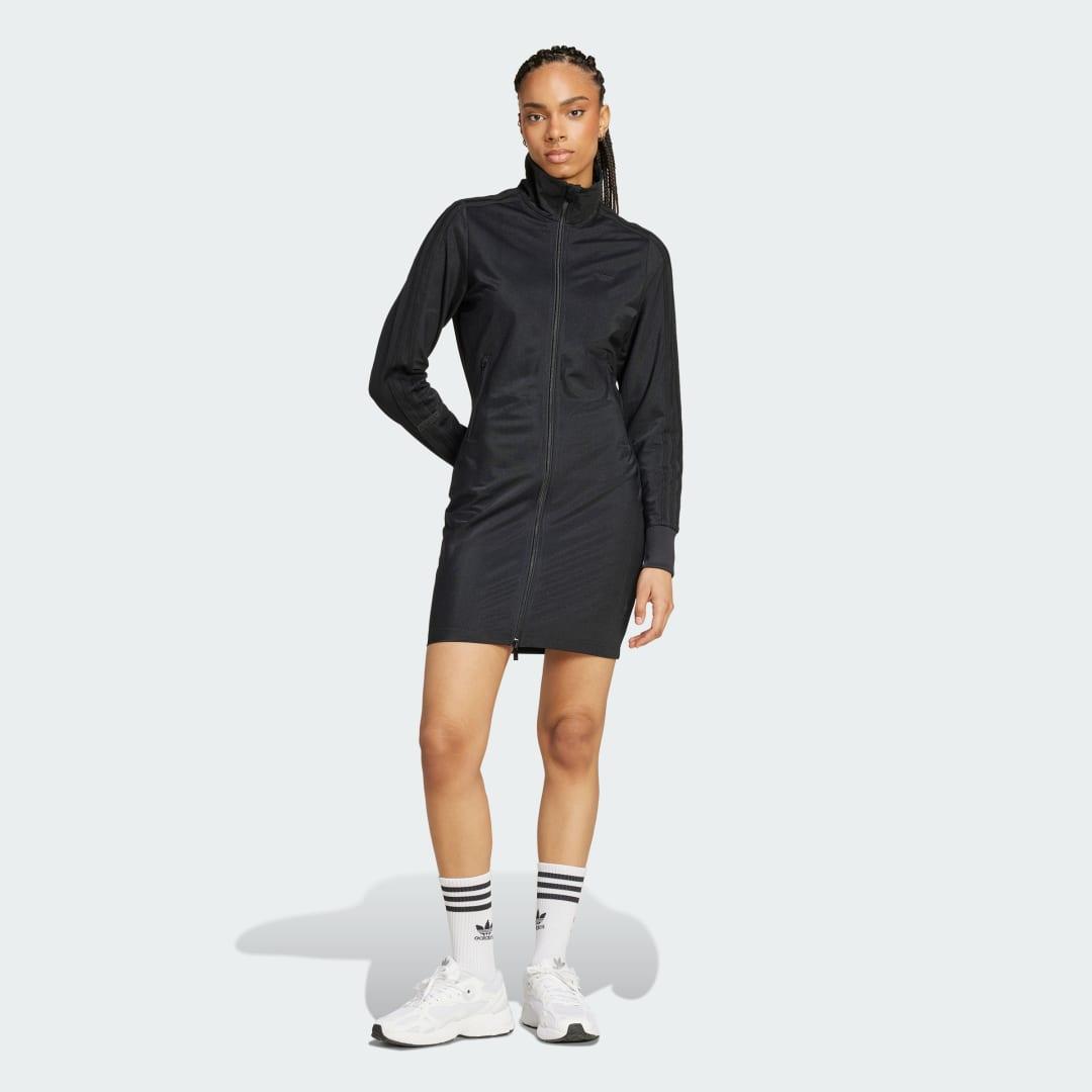 black trefoil dress by adidas