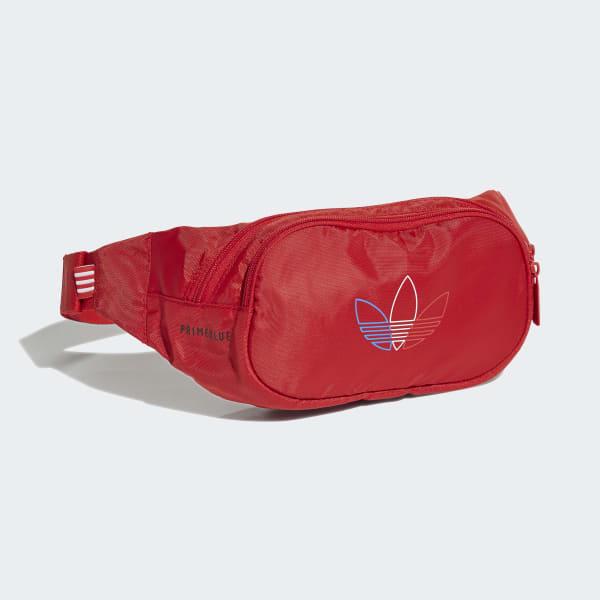 adidas Synthetic Adicolor Primeblue Waist Bag in Red - Lyst