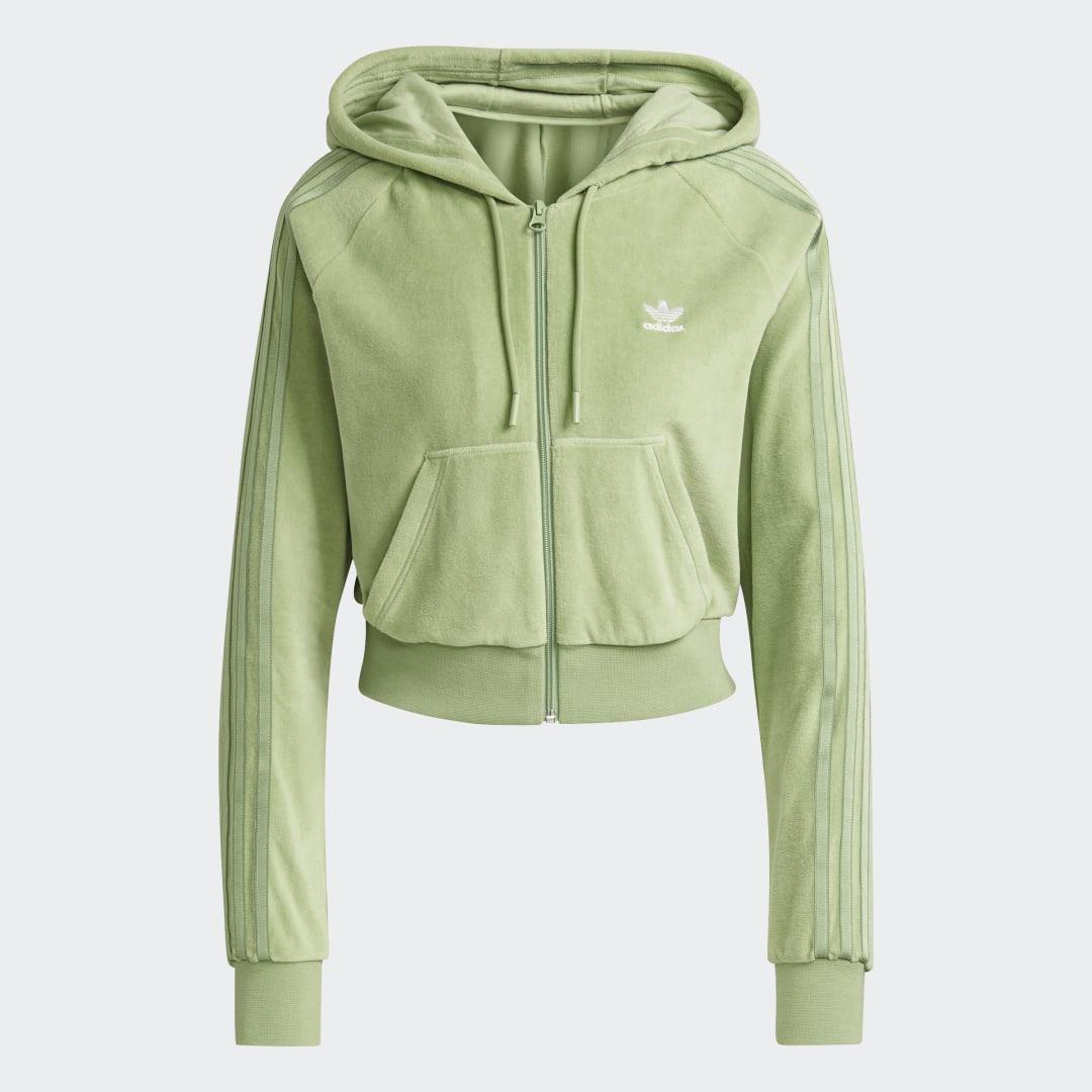 Adidas loungewear cropped kapuzenjacke Clearance