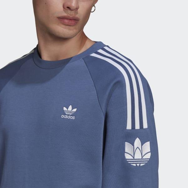adidas originals adicolor three stripe crew neck sweat
