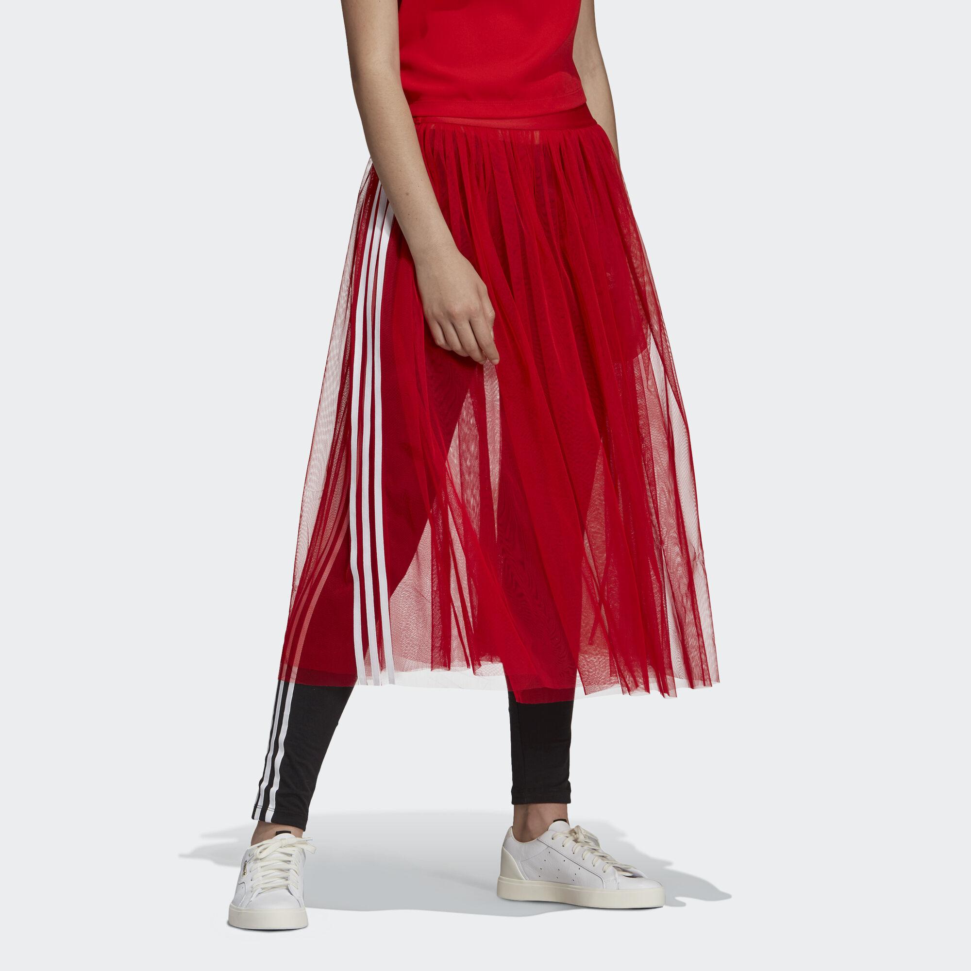 Gonna Tulle di adidas in Rosso Lyst
