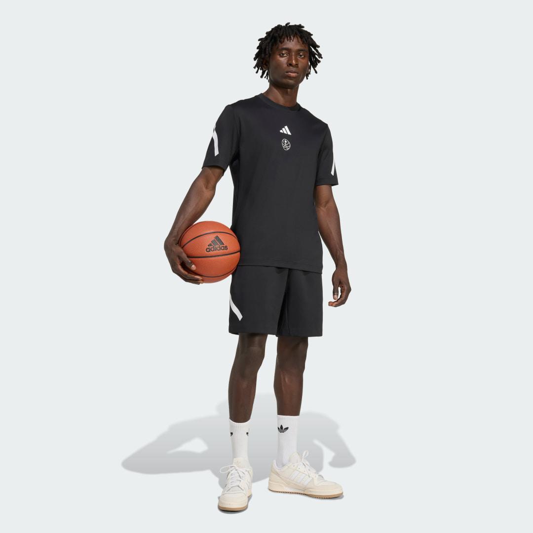adidas Paris Basketball Travel Short in Black for Men Lyst UK
