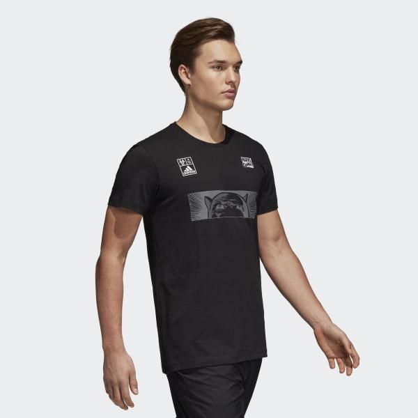 adidas Cotton Marvel Black Panther Tee for Men - Lyst