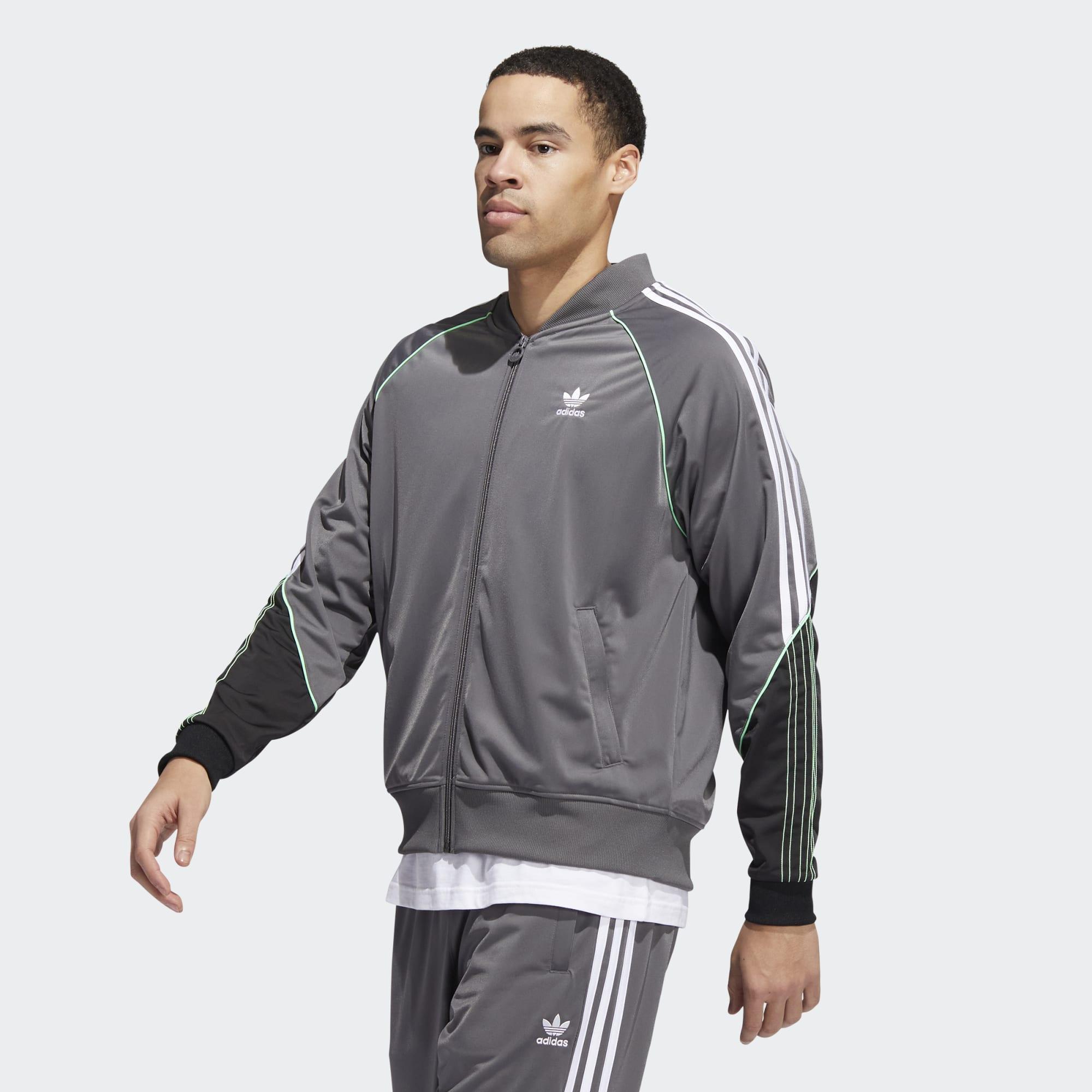 adidas Tricot Sst Track Top in Grey for Men Lyst UK