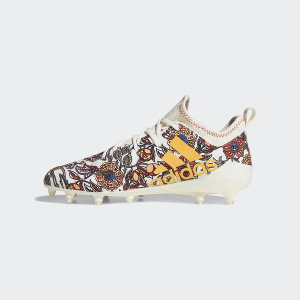adidas Suede Adizero Cleats in White 