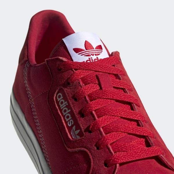 adidas continental vulc red