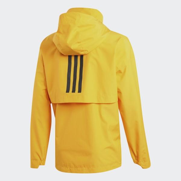 adidas rain jacket yellow