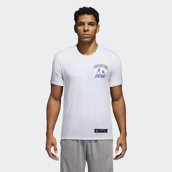 adidas Harden Step Back Tee in White 
