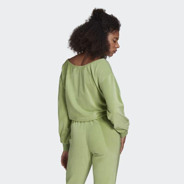 adidas green sweater women's