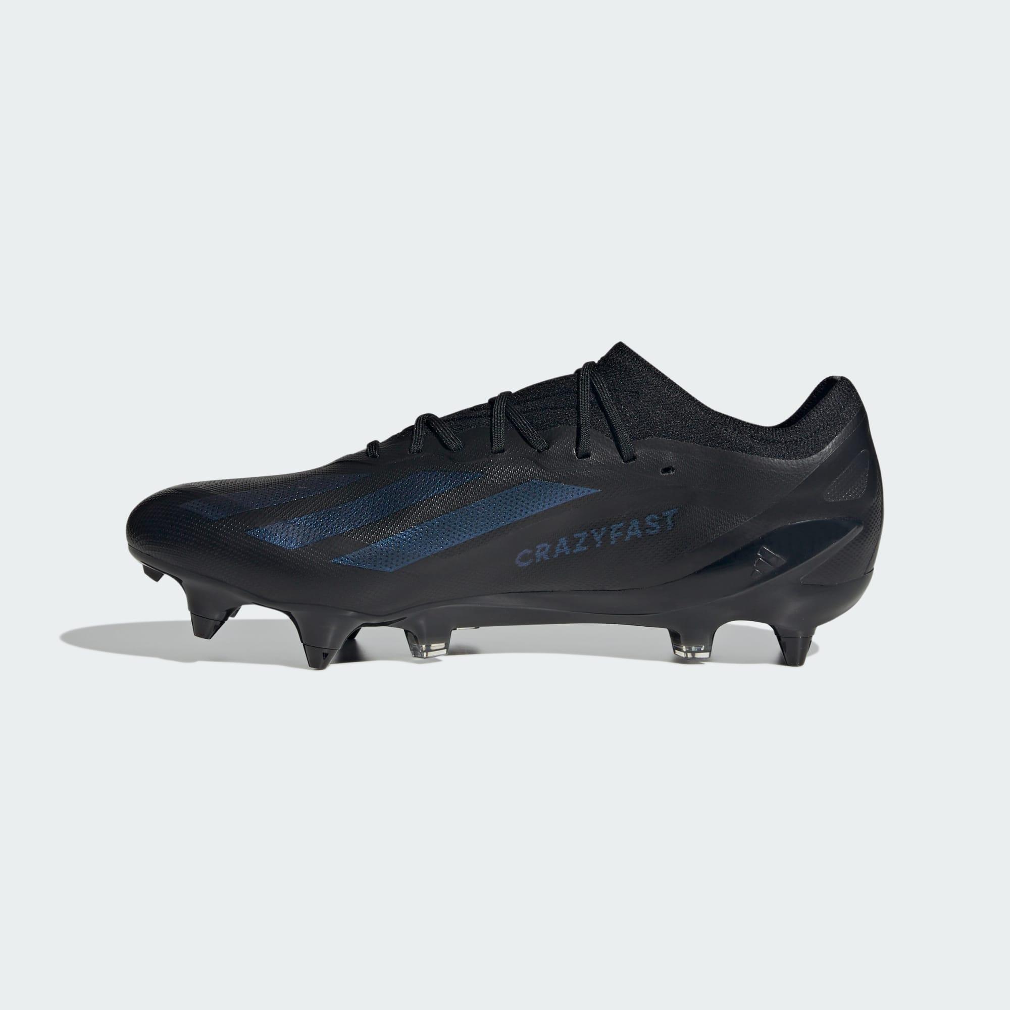 Black adidas football top boots soft ground