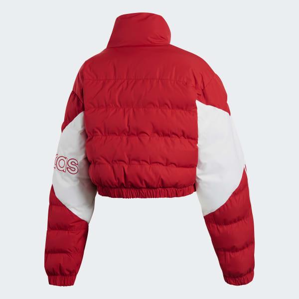 adidas red puffer jacket