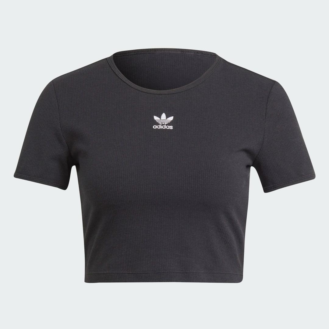 adidas Essentials Rib T Shirt in Black Lyst UK