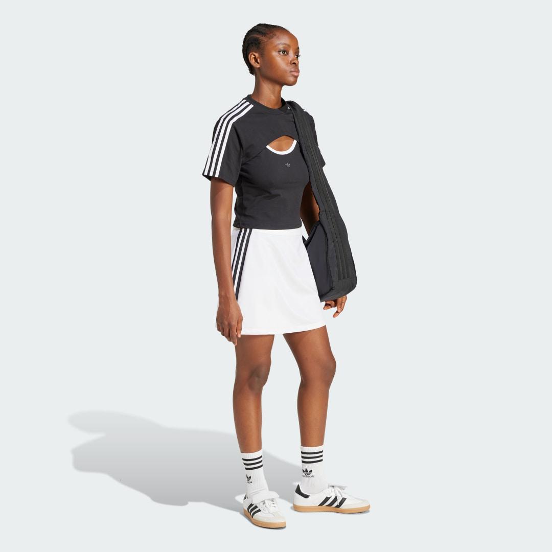 adidas 3 stripe mini skirt