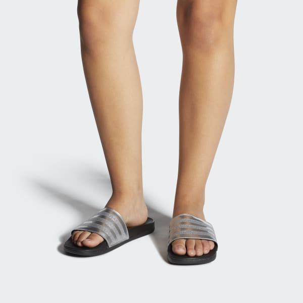 adidas adilette slides silver