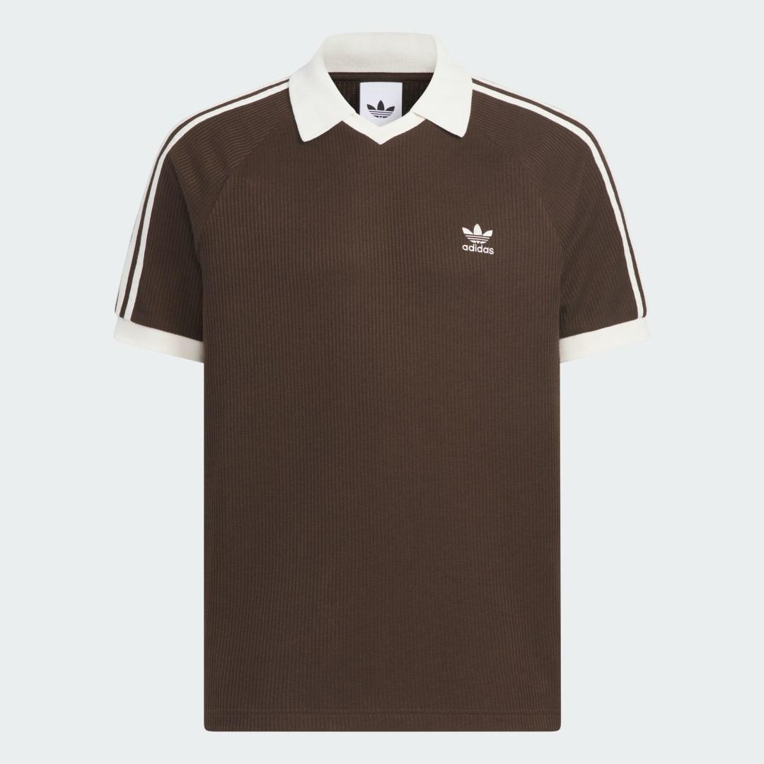 adidas Waffle Short Sleeve Polo Shirt in Brown for Men Lyst UK
