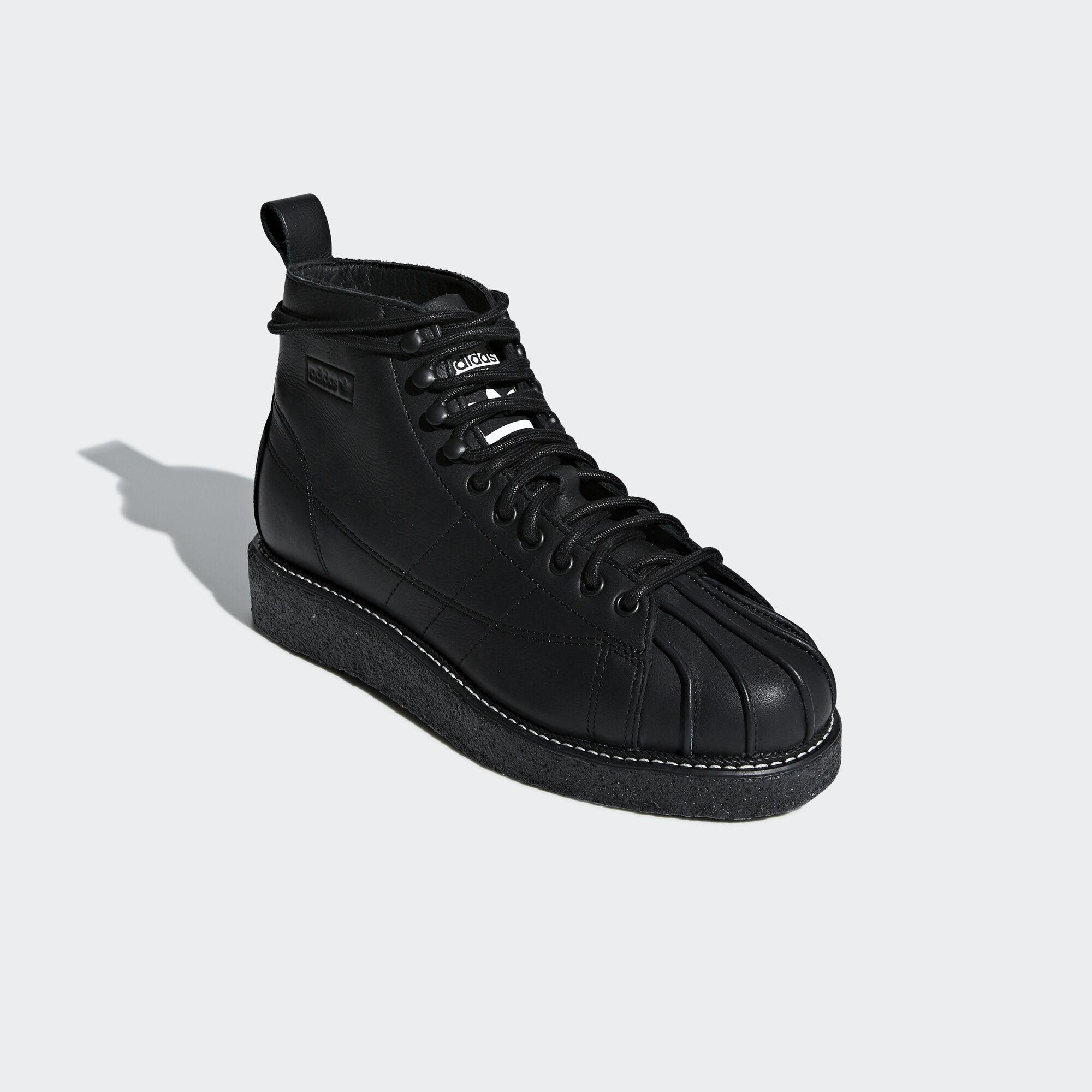 adidas originals superstar boot luxe trainers in triple black