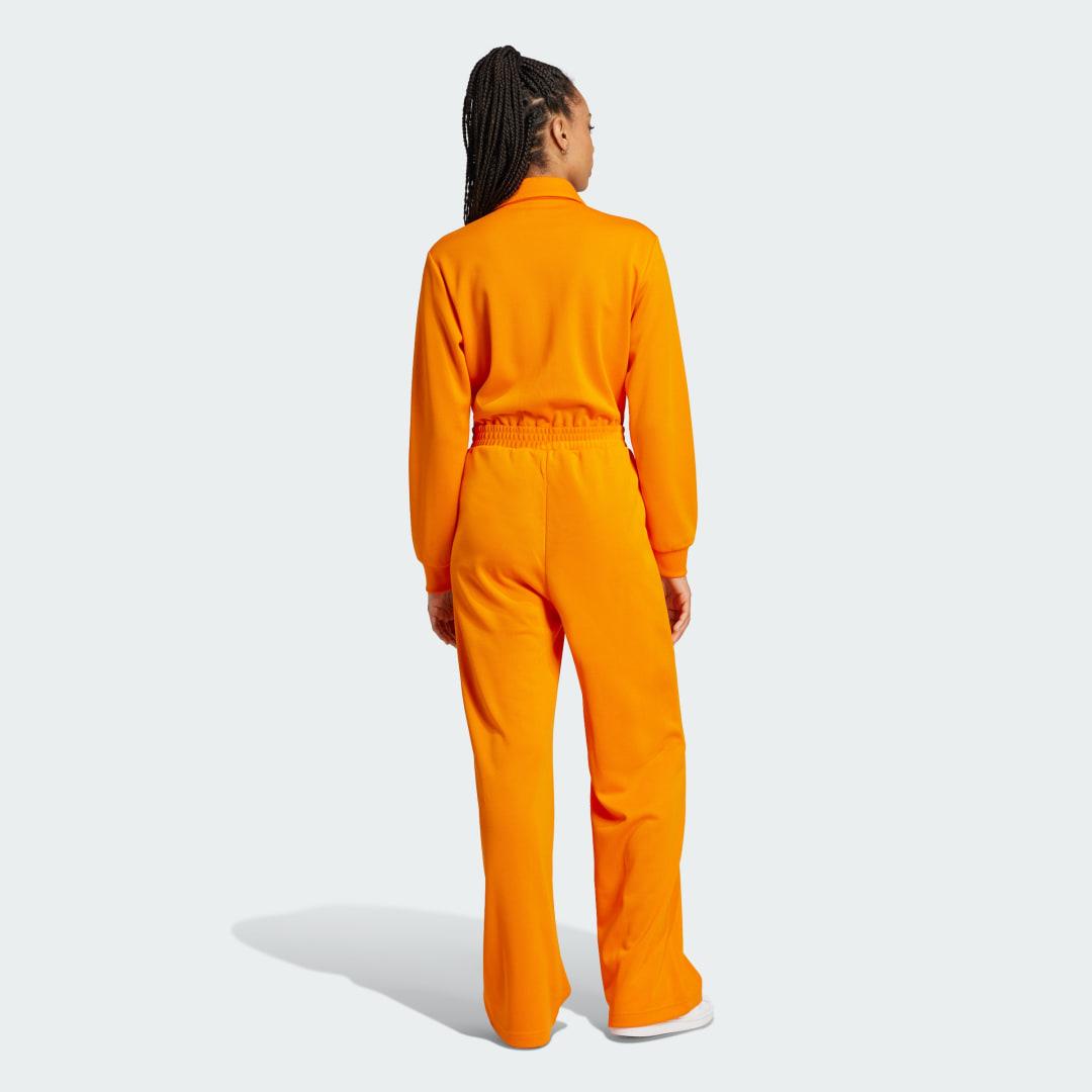 adidas Originals Retro Polyester Jumpsuit Romper in Orange