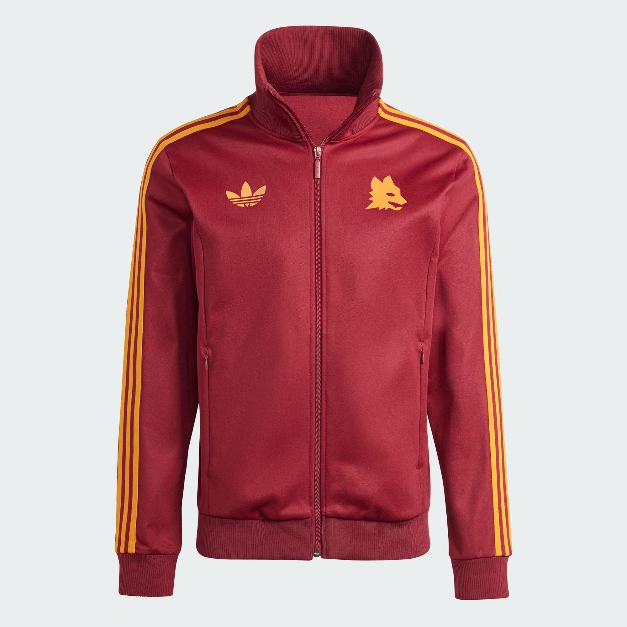 adidas As Roma Beckenbauer Track Top in Red for Men Lyst UK