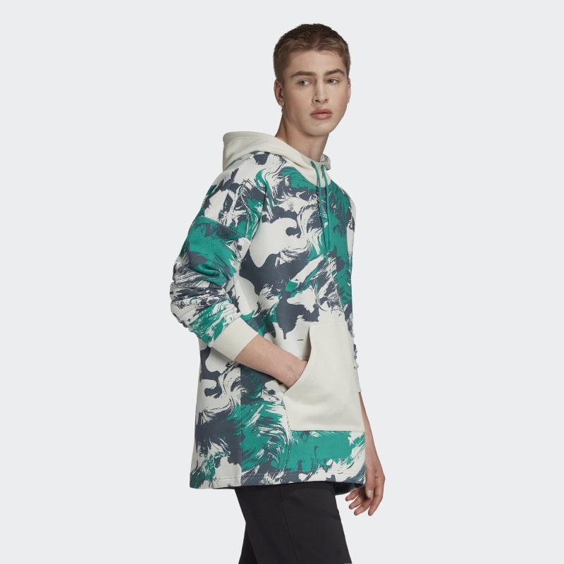 adidas Id Allover Print Hoodie in Green 