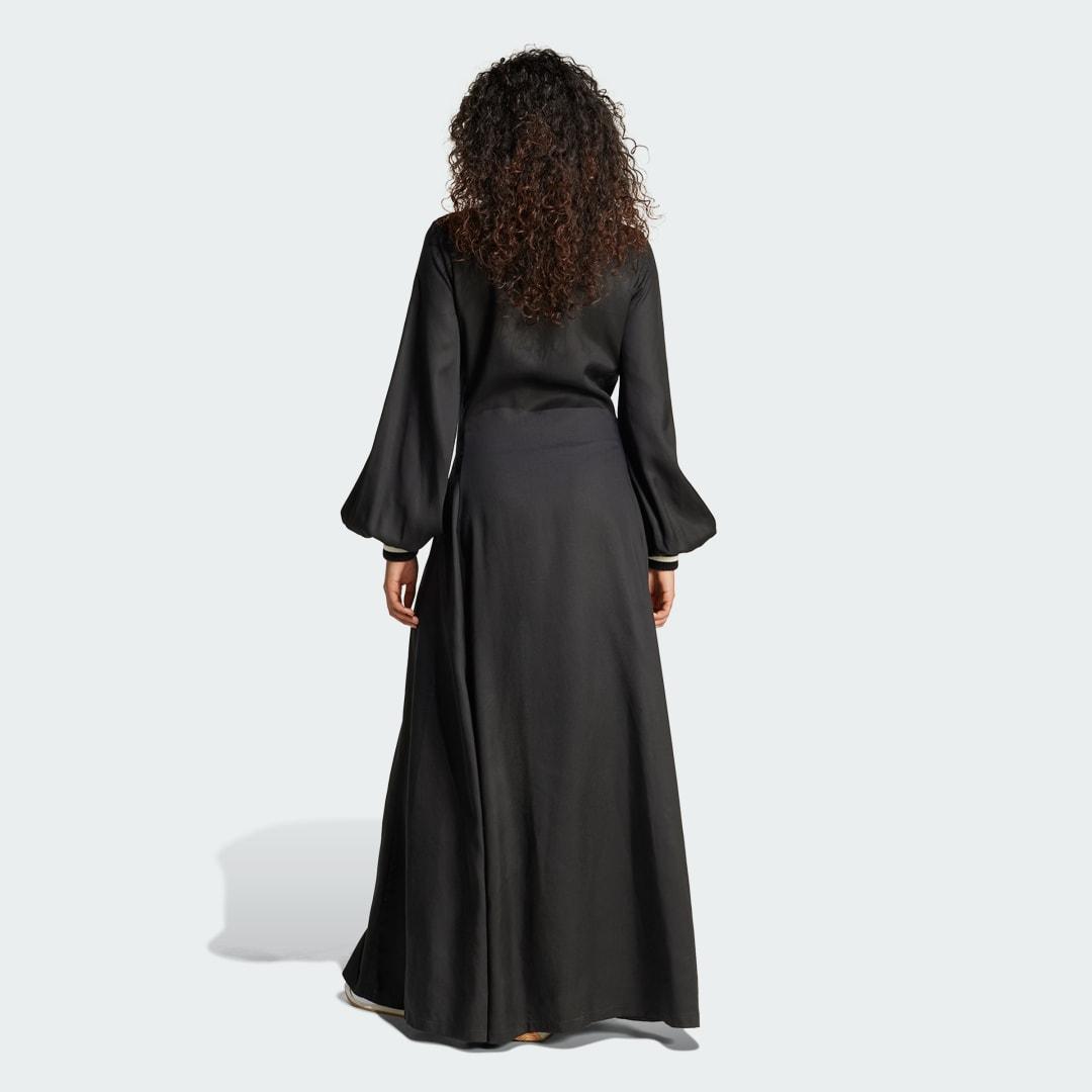 satin dress adidas Adidas Satin Maxi Dress - Black