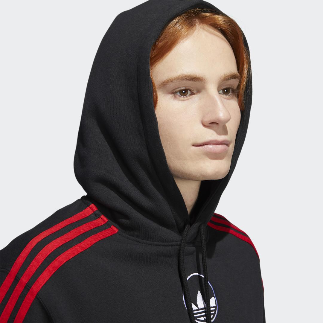 Originals Hombre | Sudadera con capucha Circle Trefoil 3 bandas Black |  Adidas · Elya Events