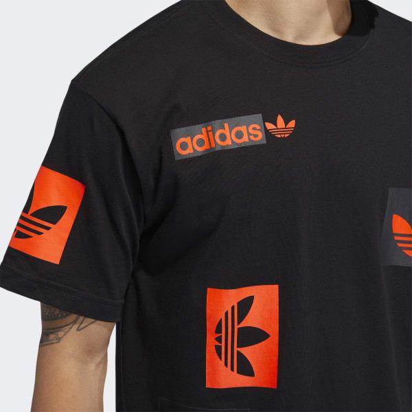 adidas multi logo tee