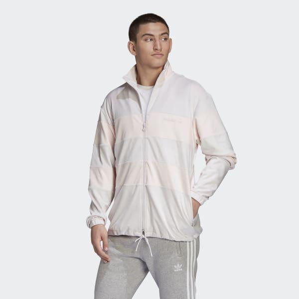 pink adidas track jacket mens