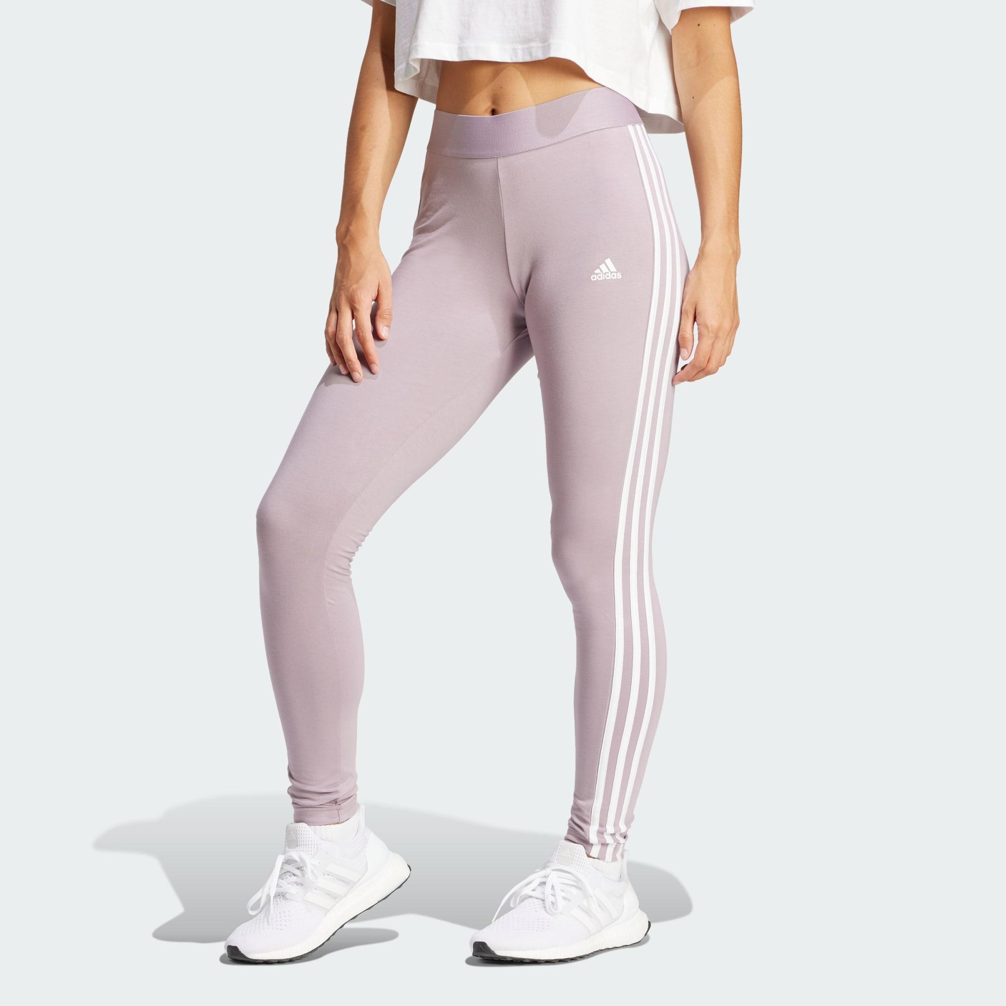 adidas 3 Stripes Leggings in Pink