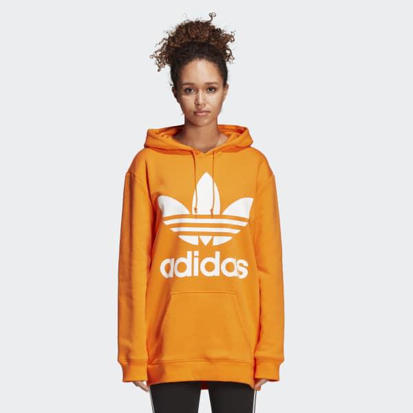 adidas orange trefoil hoodie