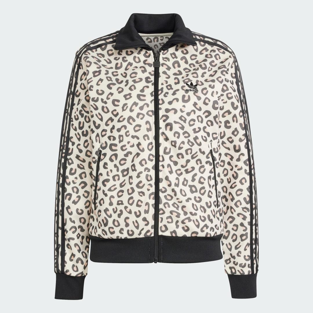 adidas Originals Leopard Firebird Track Top in Black Lyst UK