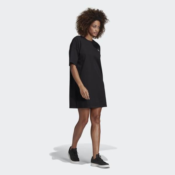 black trefoil dress by adidas