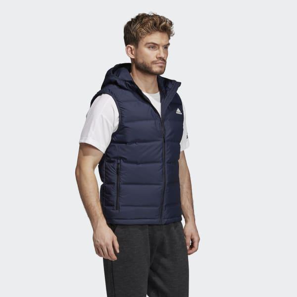 adidas Helionic Down Vest in Blue for 