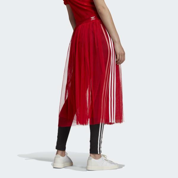 adidas Tulle Skirt in Red | Lyst
