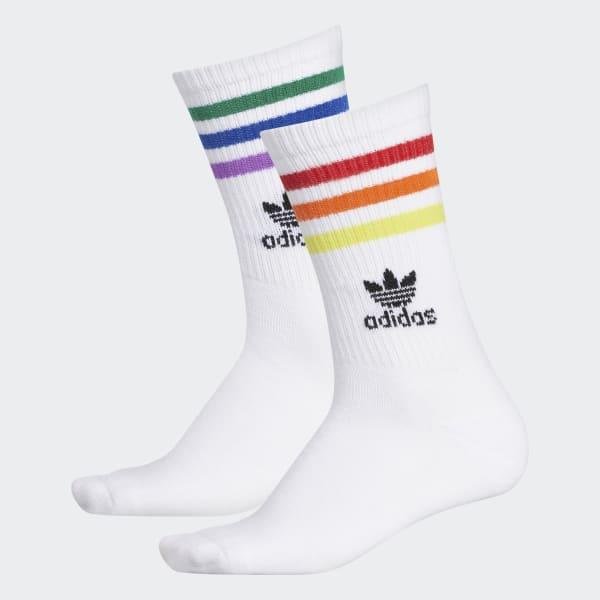 adidas Pride Roller Crew Socks in White 