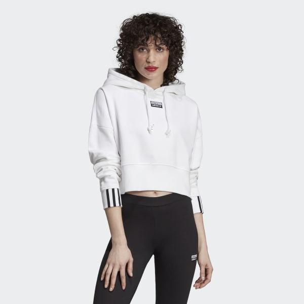 adidas grey cropped hoodie