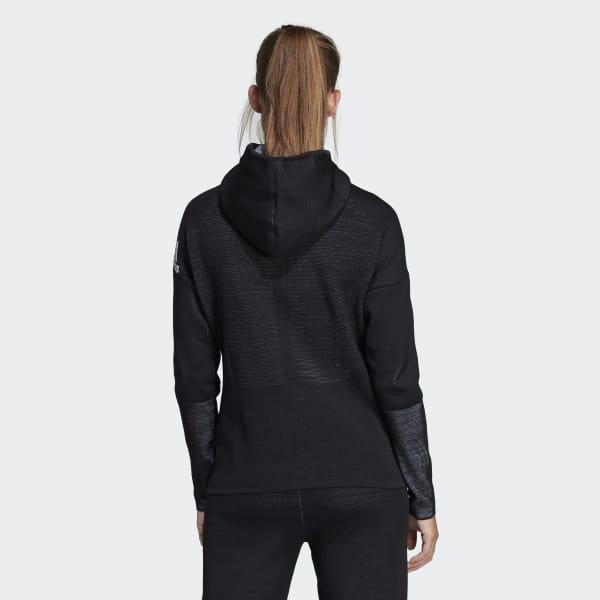 Adidas Synthetic Z N E Parley Hoodie In Black Lyst