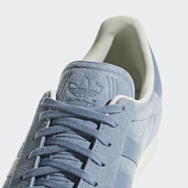 adidas gazelle stitch and turn blue