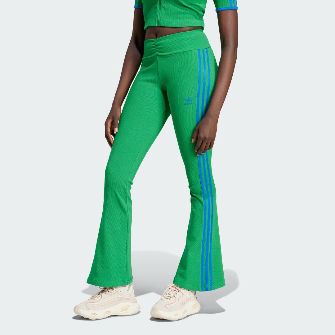 adidas Originals Rib Flared Leggings in Green Lyst UK