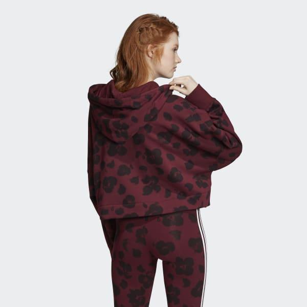 adidas Cotton Cropped Leopard-print 